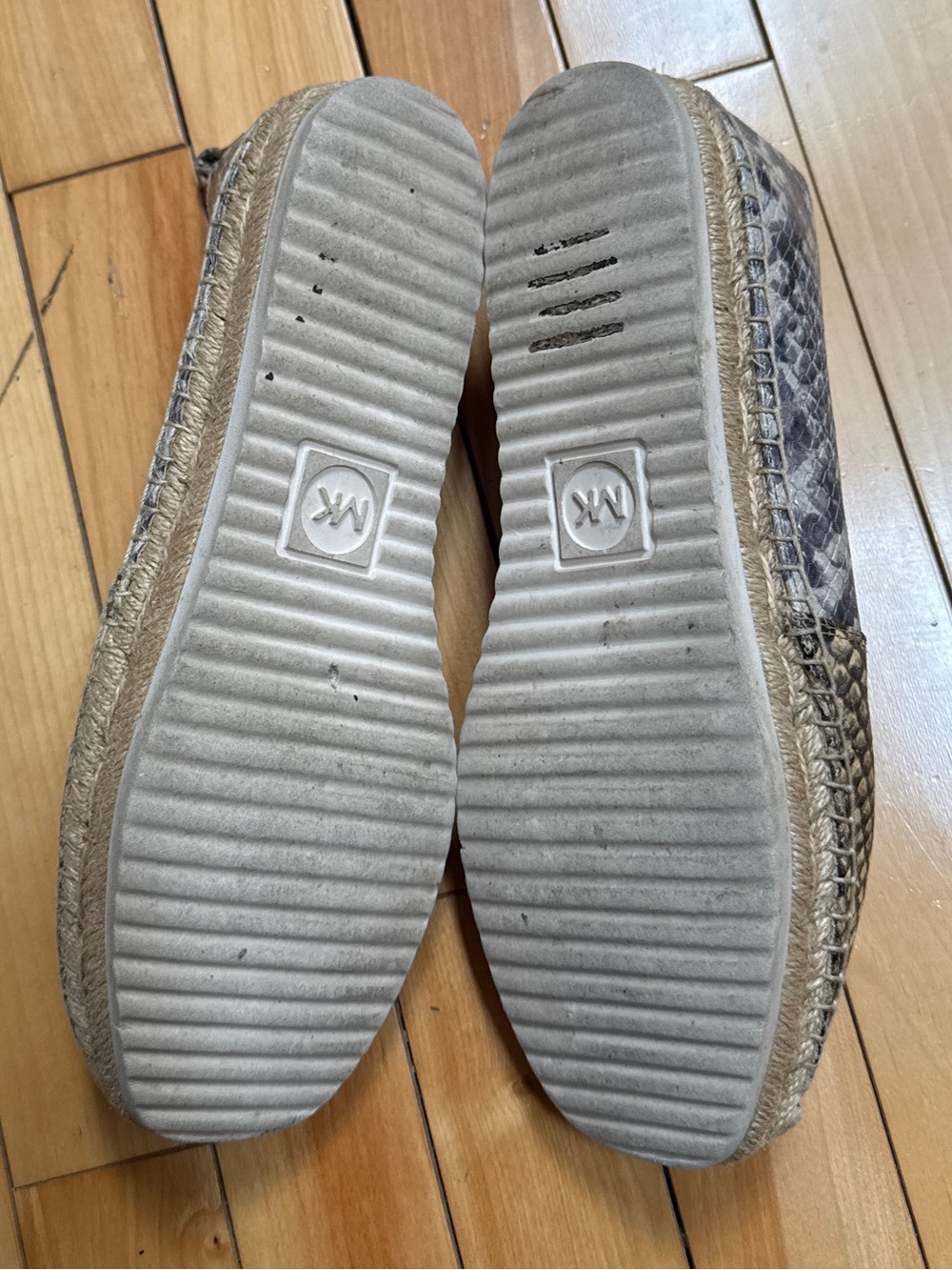 Snake Print Espadrille Flats - Neutral Python Pattern - Picture 6 of 6